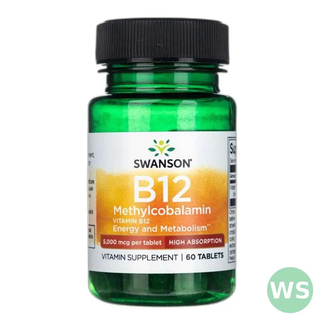 Metylokobalamina Witamina B-12 5000 mcg 60 tabletek — zdjęcie 1
